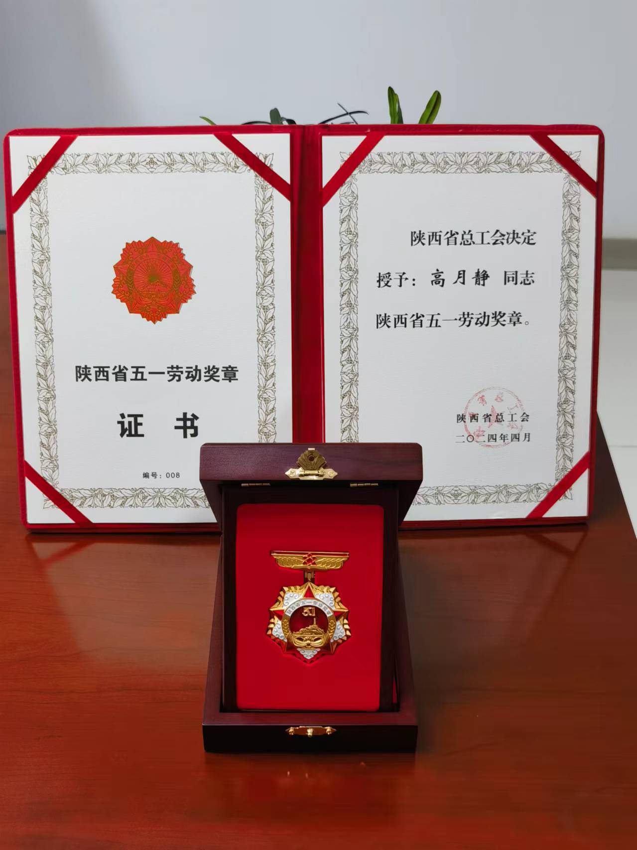 Z6尊龙科技董事长高月静荣获2024年度陕西省五一劳动焦芈